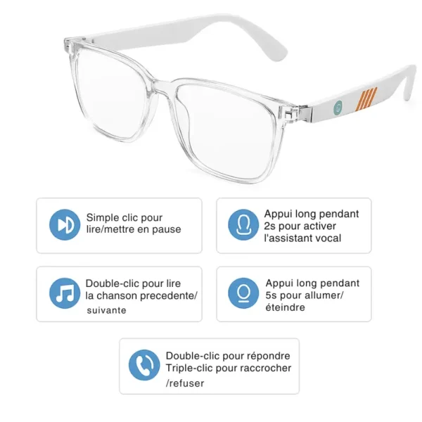 Lunettes Bluetooth TREVISE mode d'emploi - visuprotect.com