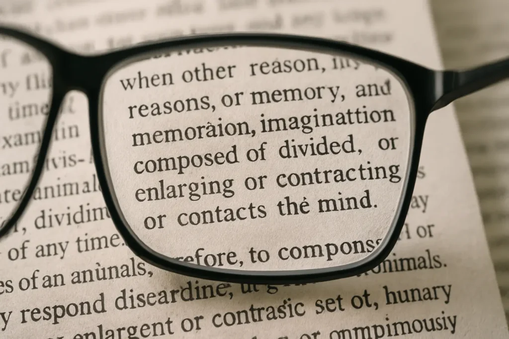 définition lunettes loupes