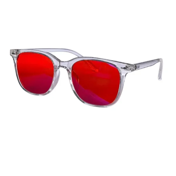 Lunettes Anti lumière bleue MAZARA rouge transp