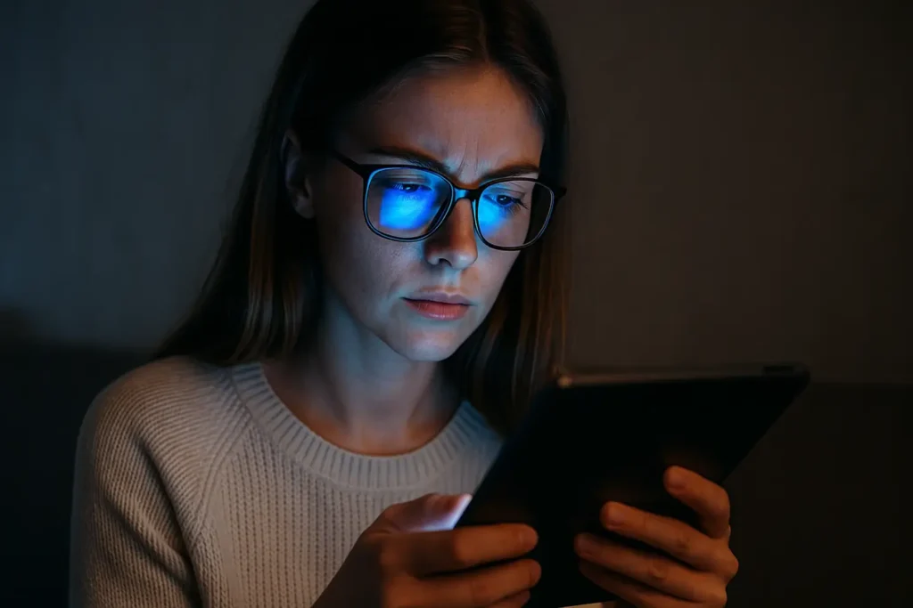 Utilisatrice subissant le rayonnement