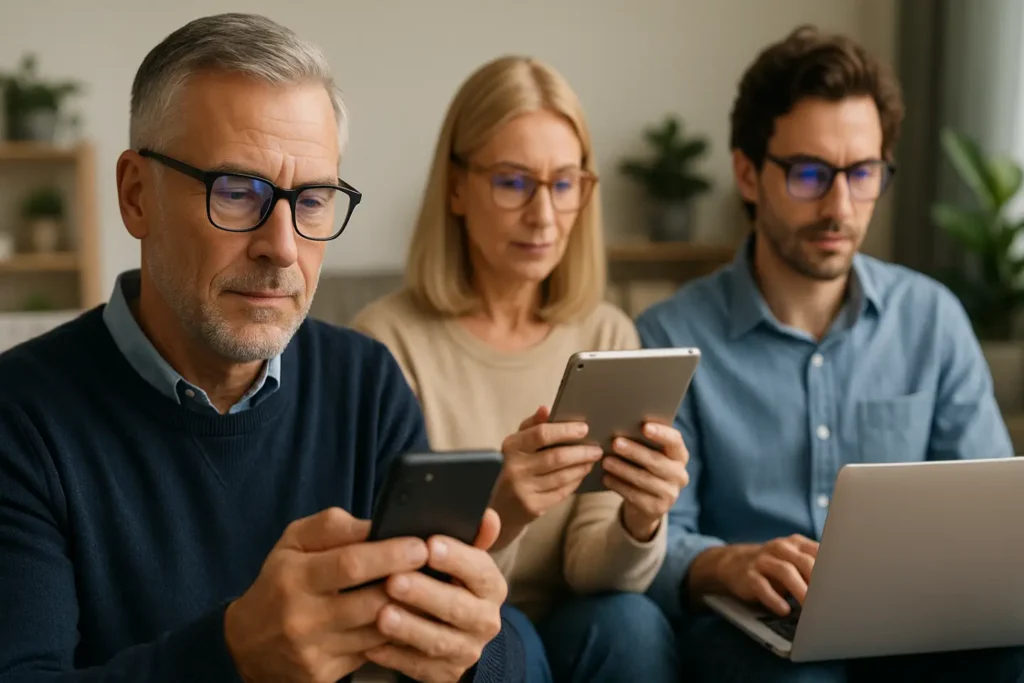 lunettes loupes face aux écrans