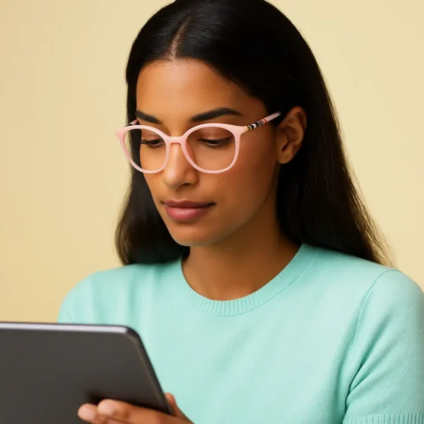 Lunettes VITTORIA rose modèle féminin