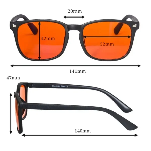 Lunettes gaming PAVI dimensions