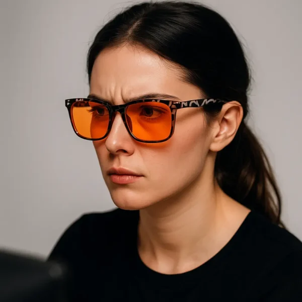 Lunettes gaming PAVI orange modèle féminin