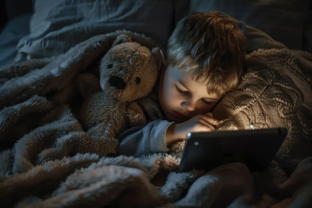 enfant endormi devant écran