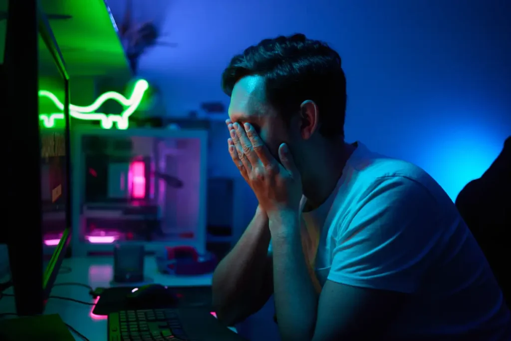fatigue des yeux pour un gamer