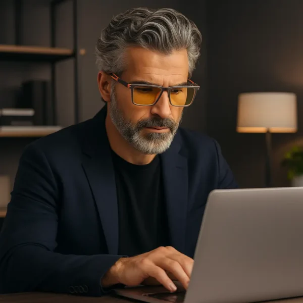 Lunettes PISA orange modèle masculin