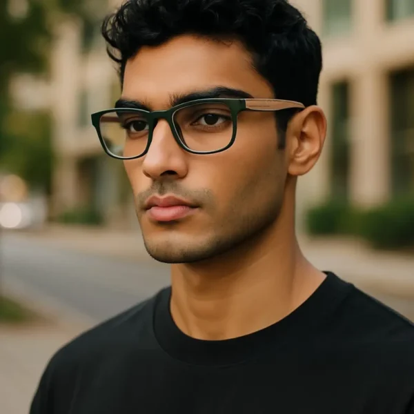 Lunettes STABIA verte modèle masculin