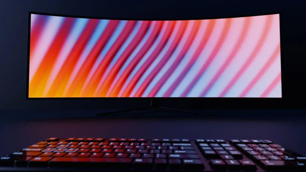 écran bureau incurvé pour améliorer le confort visuel