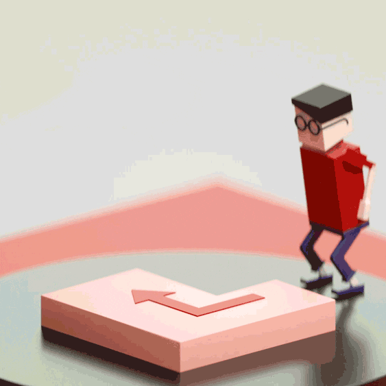 figurine à lunettes sautant sur une touche de clavier d'ordinateur