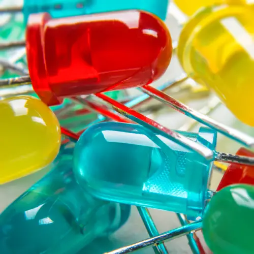réaction électrochrome ampoules de différentes couleurs innovation optique