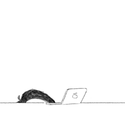 animation illustrée télétravail GIF